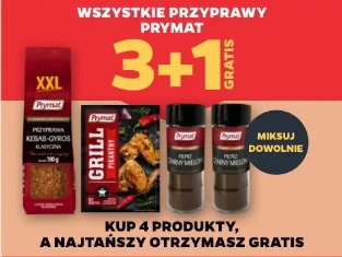 Wszystkie przyprawy Prymat 3+1 gratis