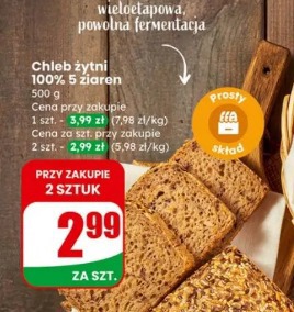 Chleb żytni 100% 5 ziaren