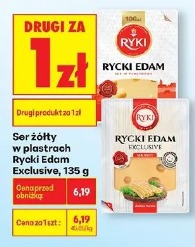 Ser żółty w plastrach Rycki Edam Exclusive