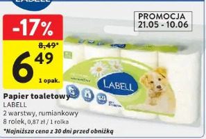 Labell papier toaletowy 2 warstwy, rumiankowy