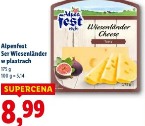 Alpenfest Ser Wiesenländer w plastrach