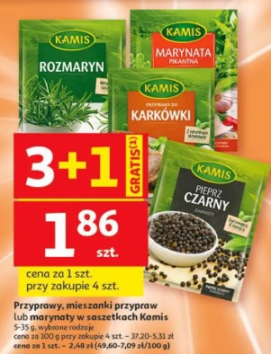 Przyprawy, mieszanki przypraw lub marynaty w saszetkach Kamis 3+1