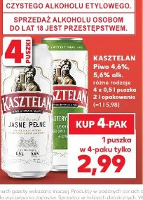 Kasztelan Piwo 4.6%, 5.6% alk.
