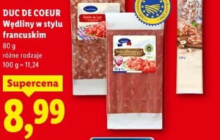 DUC DE COEUR Wędliny w stylu francuskim