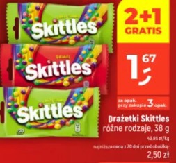 Drażetki Skittles różne rodzaje