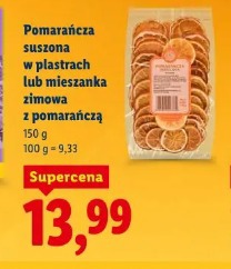 Pomarańcza suszona w plastrach lub mieszanka zimowa z pomarańczą