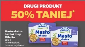 Masło ekstra bez laktozy Miletto