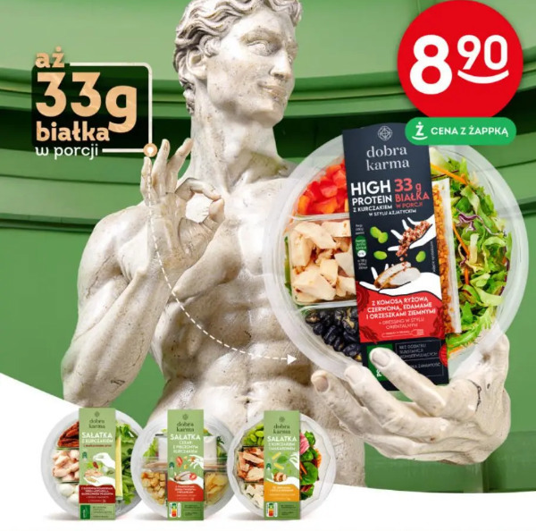 Sałatka Lunchbox dobra karma High protein białka z kurczakiem