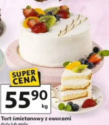 Tort śmietanowy z owocami