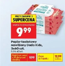 Papier toaletowy nawilżany Dada Kids, 3x60 szt.