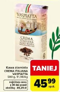 Kawa ziarnista Crema Italiana Vaspiatta