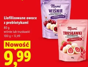 Mumi Truskawki liofilizowane owoce z prebiotykami
