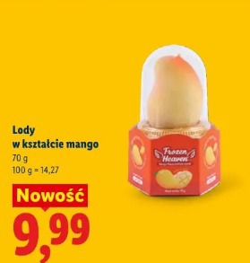 Lody w kształcie mango