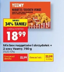 Mix box nugestów i skrzydełek + 2 sosy Yeemy