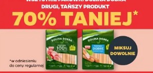 Wszystkie parówki Dolina Dobra drugi, tańszy produkt