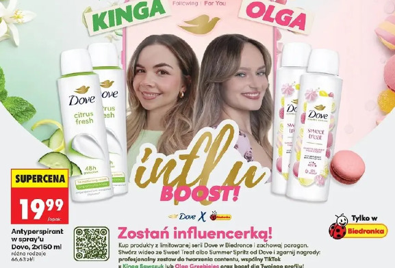 Antyperspirant w spray'u Dove