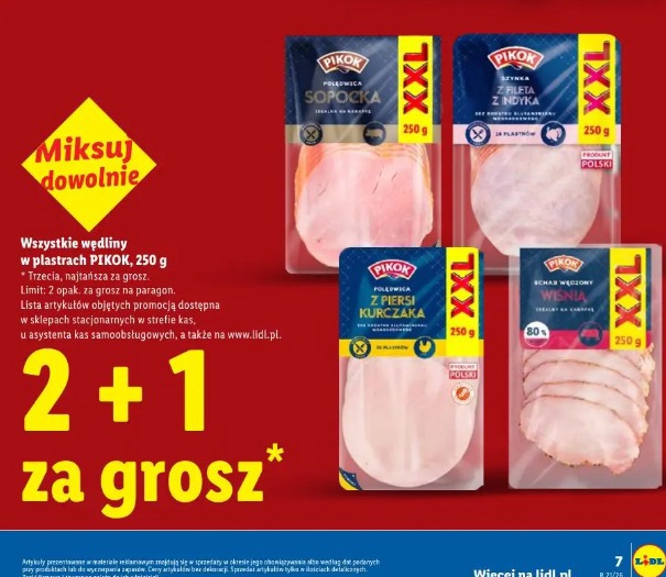 Wszystkie wędliny w plastrach Pikok, 250 g