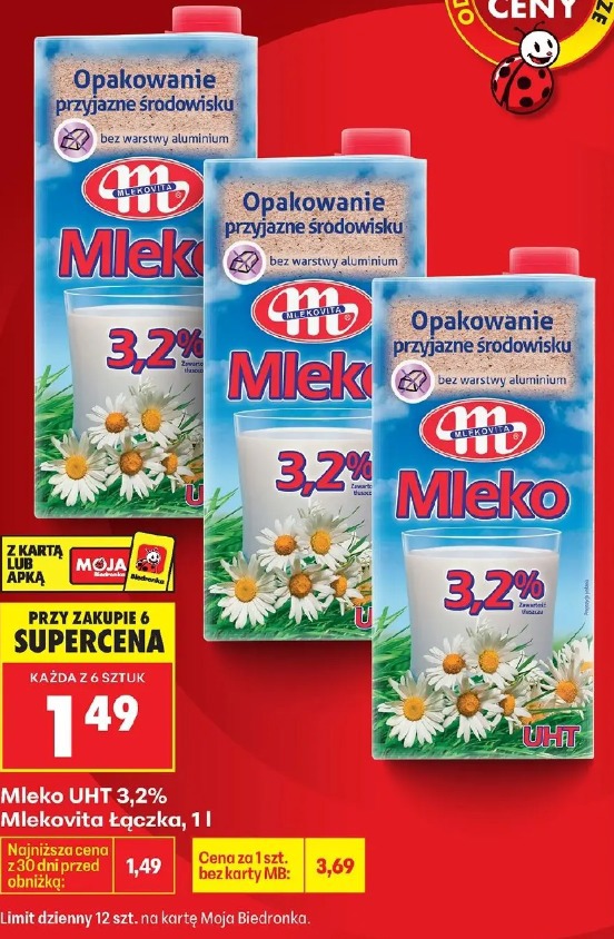 Mleko UHT 3,2% Mlekovita Łączka