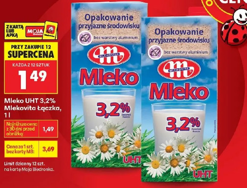 Mleko UHT 3,2% Mlekovita Łączka