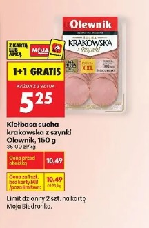 Kiełbasa sucha krakowska z szynki Olewnik