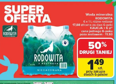 Rodowita woda mineralna niegazowana