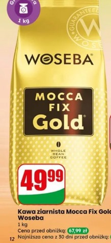 Kawa ziarnista Mocca Fix Gold Woseba