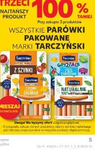 Wszystkie parówki pakowane marki Tarczyński