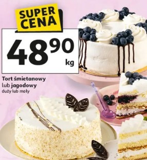 Tort śmietanowy lub jagodowy