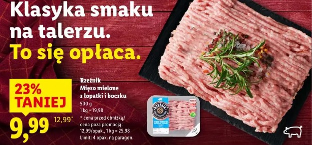 Rzeźnik Mięso mielone z łopatki i boczku