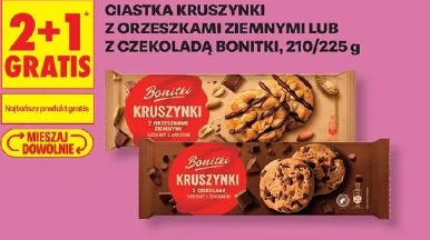 Ciastka kruszynki z orzeszkami ziemnymi lub z czekoladą Bonitki