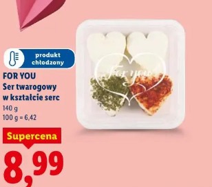 For You Ser twarogowy w kształcie serc