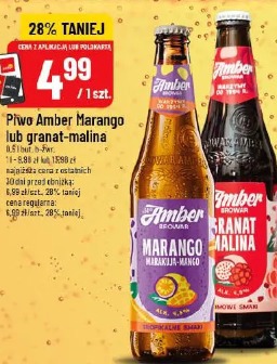 Piwo Amber Marango lub granat-malina