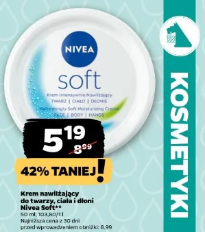 Krem nawilżający do twarzy, ciała i dłoni Nivea Soft