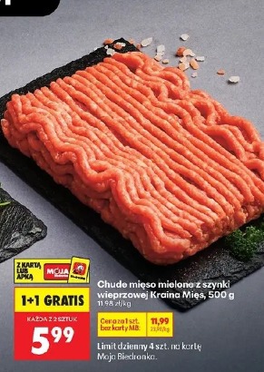 Chude mięso mielone z szynki wieprzowej Kraina Mięs