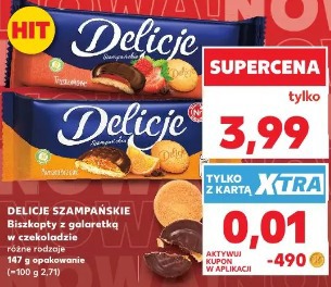 Delicje Szampańskie Biszkopty z galaretką w czekoladzie