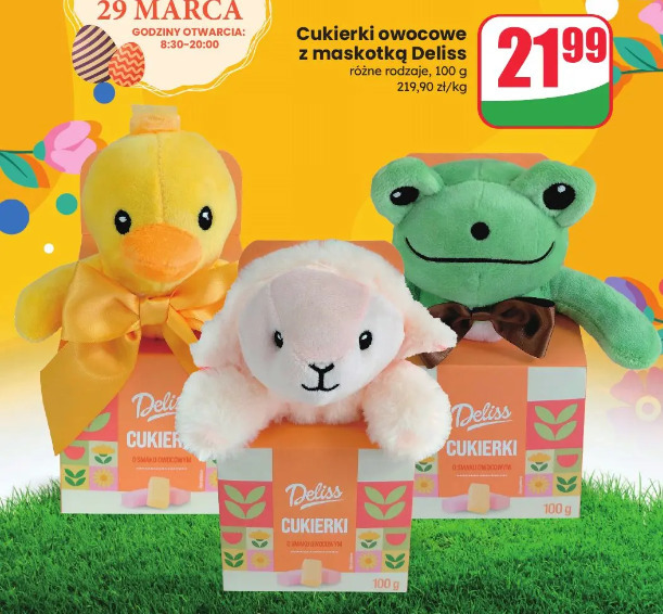 Cukierki owocowe z maskotką Deliss