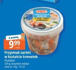 Przysmak surimi w kształcie krewetek Viciunai