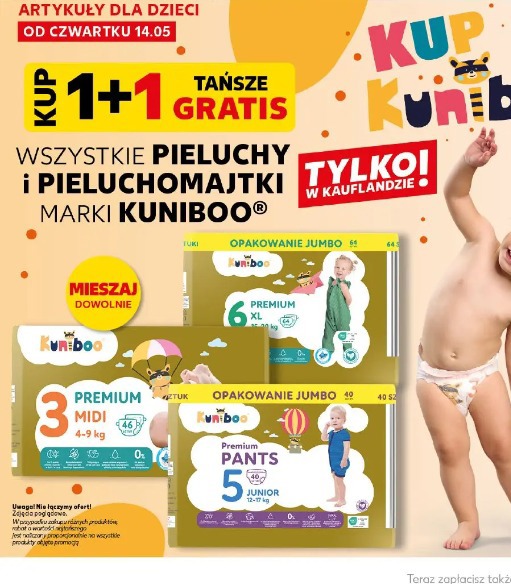 Wszystkie pieluchy i pieluchomajtki marki Kuniboo