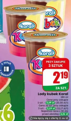 Lody kubek Koral