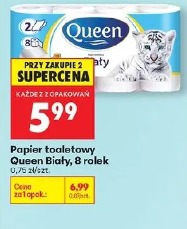 Papier toaletowy Queen Biały