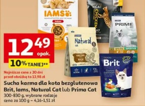 Sucha karma dla kota bezzbożowa Brit, Iams, Natural Cat lub Prima Cat