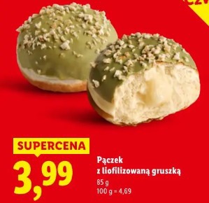 Pączek z liofilizowaną gruszką