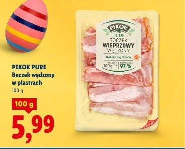 Pikok Pure Boczek wędzony w plastrach