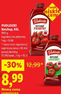 Pudliszki Ketchup XXL łagodny lub pikantny