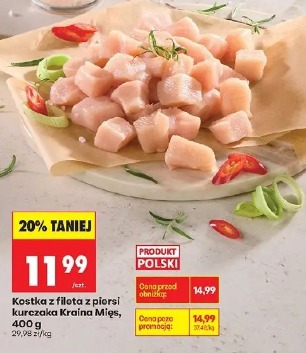 Kostka z fileta z piersi kurczaka Kraina Mięs