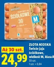 Złota Nioska Świeże jaja ściółkowe, wielkość M, klasa A
