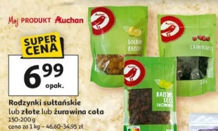 Rodzynki sułtańskie lub złote lub żurawina cała