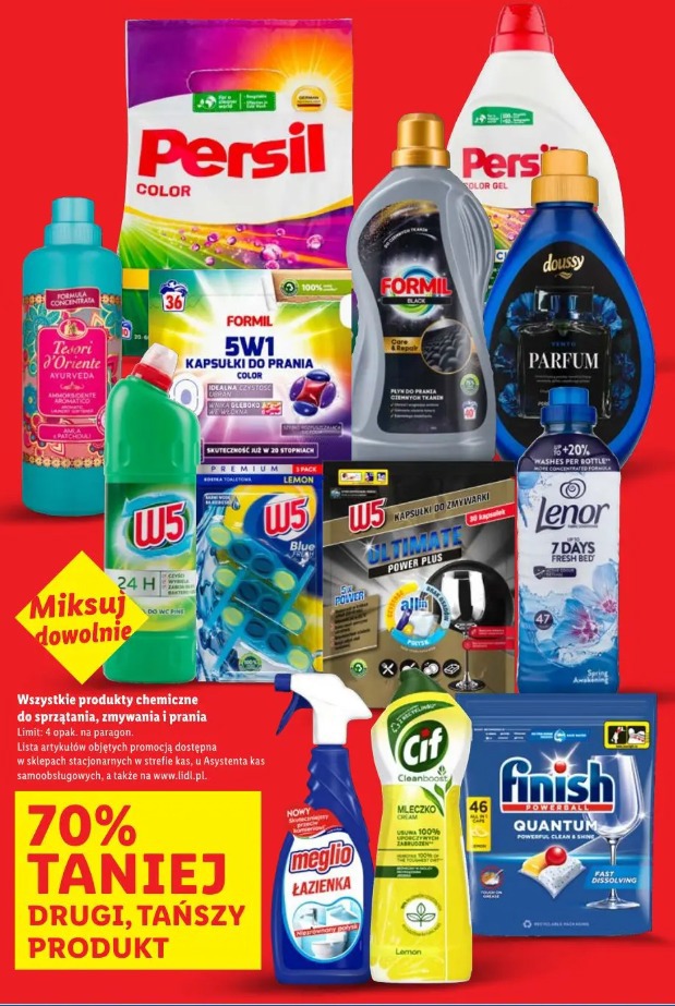 Wszystkie produkty chemiczne do sprzątania, zmywania i prania