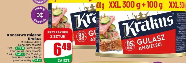 Konserwa mięsna Krakus gulasz angielski