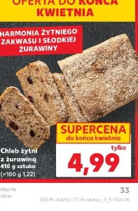 Chleb żytni z żurawiną